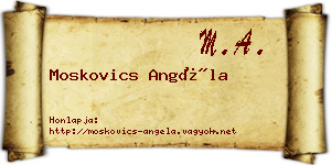 Moskovics Angéla névjegykártya